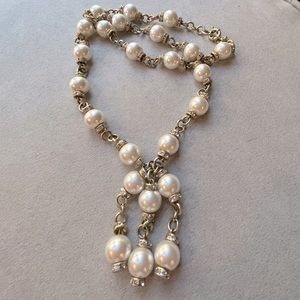 JCrew Pearl and Crystal Necklace